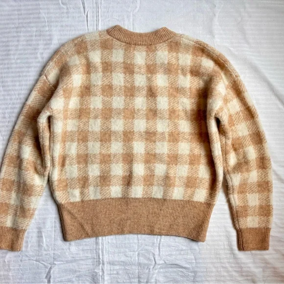 Sézane Becky Gingham Jumper Paris Sweater Size Small - Picture 7 of 7